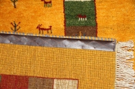 羊毛ウールの高級細かい織り方のギャッベ188113