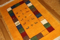 羊毛ウールの高級細かい織り方のギャッベ188113