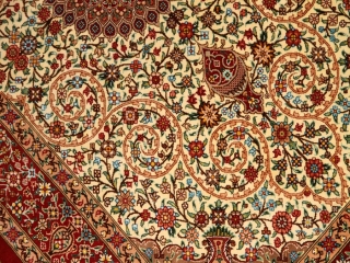 ハイクオリティーシルクの手織り玄関マットクム産地ペルシャ絨毯59095