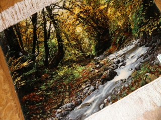 川の風景のピクチャー模様手織りペルシャ絨毯50105