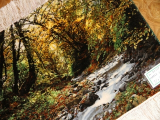川の風景のピクチャー模様手織りペルシャ絨毯50105