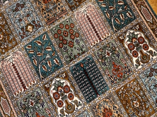 シルクペルシャ玄関マット和風な色彩50028