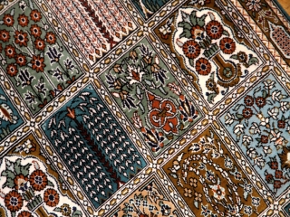 シルクペルシャ玄関マット和風な色彩50028