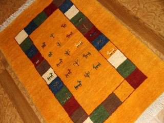 羊毛ウールの高級細かい織り方のギャッベ188113