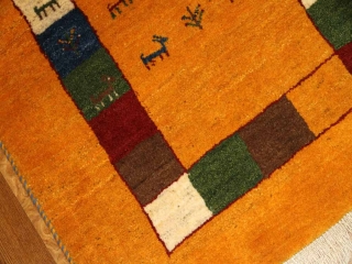 羊毛ウールの高級細かい織り方のギャッベ188113