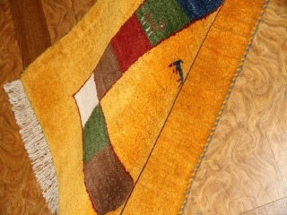 羊毛ウールの高級細かい織り方のギャッベ188113