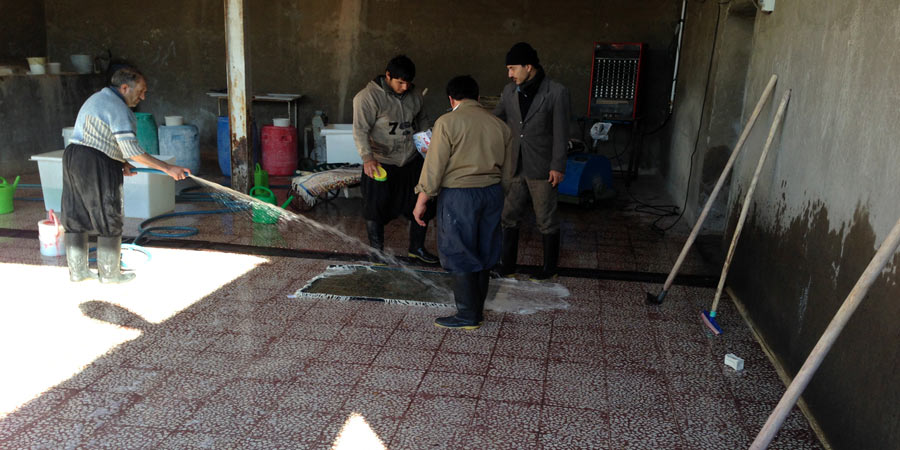 ギャッベのクリーニング