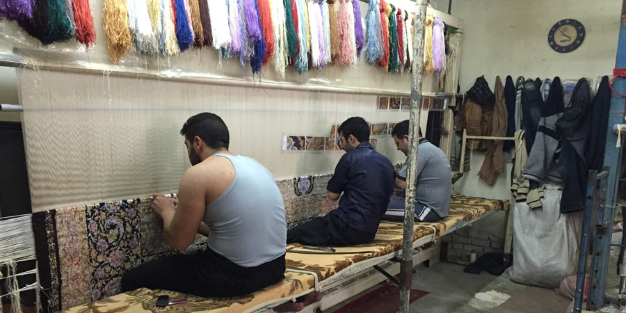 ペルシャ絨毯の作り方、ペルシャ絨毯出来るまでの作業
